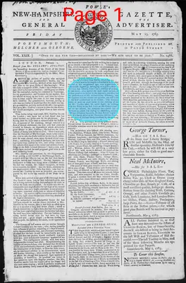 Page thumbnail for Fowle's New Hampshire Gazette And General Advertiser