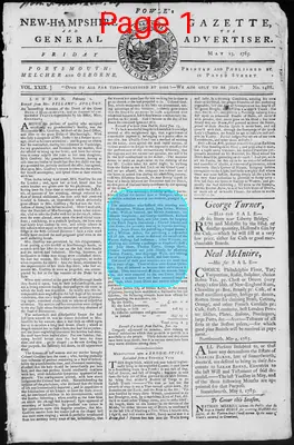 Page thumbnail for Fowle's New Hampshire Gazette And General Advertiser