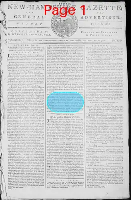 Page thumbnail for Fowle's New Hampshire Gazette And General Advertiser