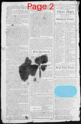 Page thumbnail for Fowle's New Hampshire Gazette And General Advertiser