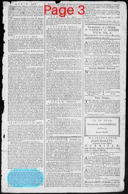 Page thumbnail for Fowle's New Hampshire Gazette And General Advertiser