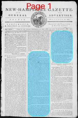 Page thumbnail for Fowle's New Hampshire Gazette And General Advertiser