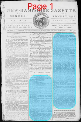 Page thumbnail for Fowle's New Hampshire Gazette And General Advertiser