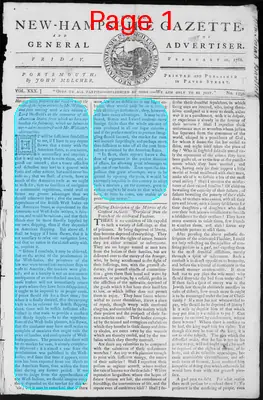 Page thumbnail for Fowle's New Hampshire Gazette And General Advertiser