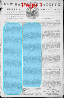 Page thumbnail for Fowle's New Hampshire Gazette And General Advertiser