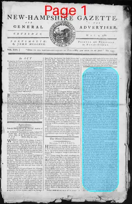 Page thumbnail for Fowle's New Hampshire Gazette And General Advertiser