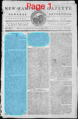 Page thumbnail for Fowle's New Hampshire Gazette And General Advertiser