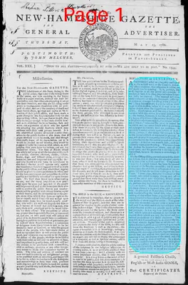 Page thumbnail for Fowle's New Hampshire Gazette And General Advertiser