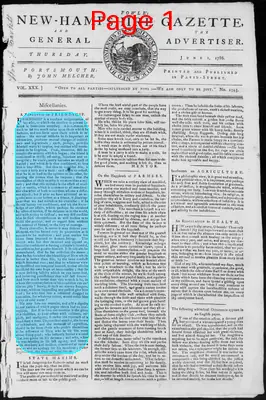 Page thumbnail for Fowle's New Hampshire Gazette And General Advertiser