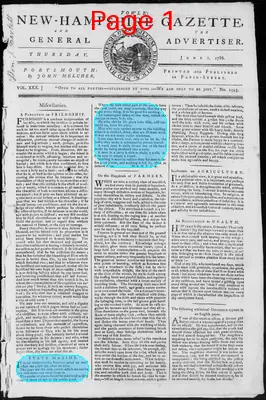 Page thumbnail for Fowle's New Hampshire Gazette And General Advertiser
