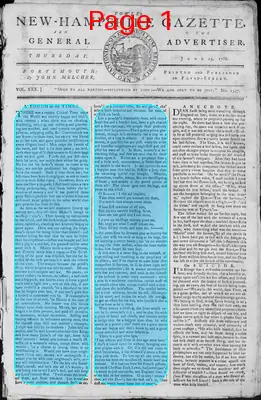 Page thumbnail for Fowle's New Hampshire Gazette And General Advertiser