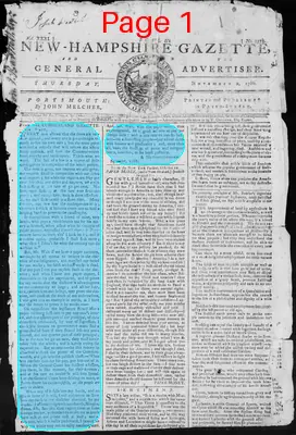 Page thumbnail for Fowle's New Hampshire Gazette And General Advertiser