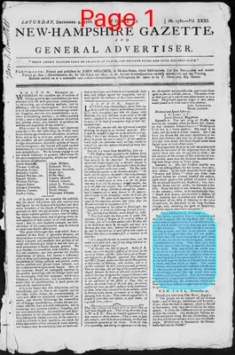 Page thumbnail for Fowle's New Hampshire Gazette And General Advertiser