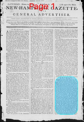 Page thumbnail for Fowle's New Hampshire Gazette And General Advertiser