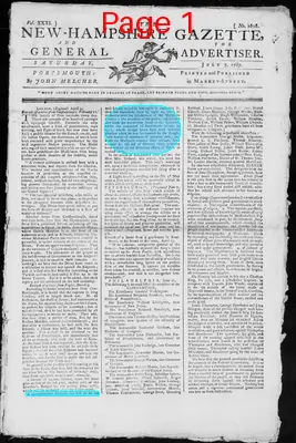 Page thumbnail for The New Hampshire Gazette And General Advertiser