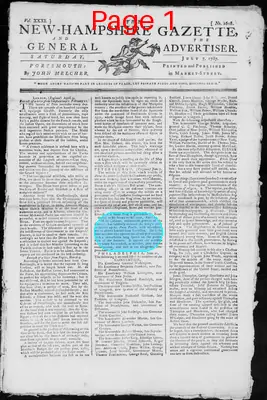 Page thumbnail for The New Hampshire Gazette And General Advertiser