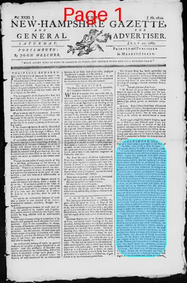 Page thumbnail for The New Hampshire Gazette And General Advertiser