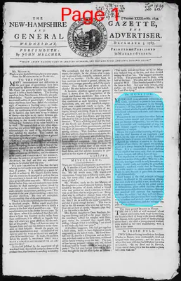 Page thumbnail for The New Hampshire Gazette And General Advertiser