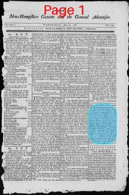 Page thumbnail for The New Hampshire Gazette And General Advertiser