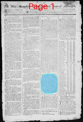 Page thumbnail for The New Hampshire Gazette And General Advertiser