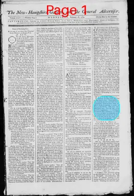 Page thumbnail for The New Hampshire Gazette And General Advertiser