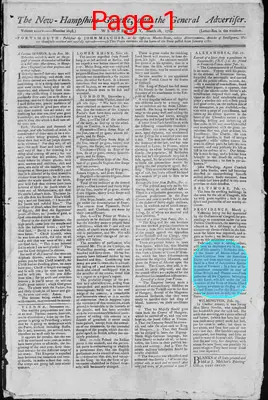 Page thumbnail for The New Hampshire Gazette And General Advertiser