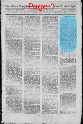 Page thumbnail for The New Hampshire Gazette And General Advertiser