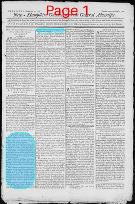 Page thumbnail for The New Hampshire Gazette And General Advertiser