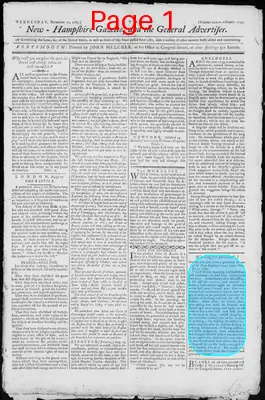 Page thumbnail for The New Hampshire Gazette And General Advertiser