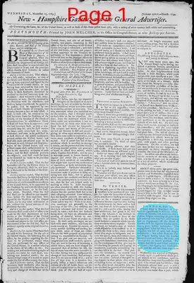 Page thumbnail for The New Hampshire Gazette And General Advertiser