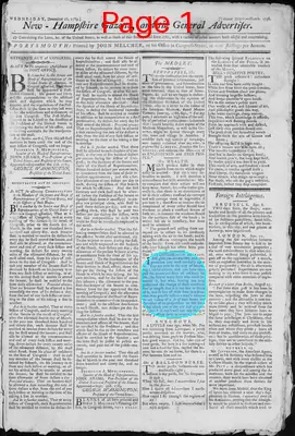 Page thumbnail for The New Hampshire Gazette And General Advertiser