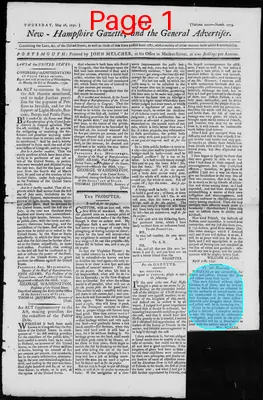 Page thumbnail for The New Hampshire Gazette And General Advertiser