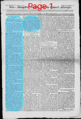 Page thumbnail for The New Hampshire Gazette And General Advertiser