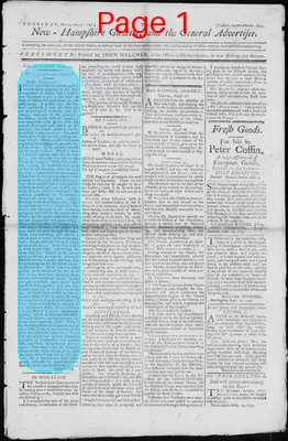 Page thumbnail for The New Hampshire Gazette And General Advertiser