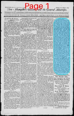 Page thumbnail for The New Hampshire Gazette And General Advertiser