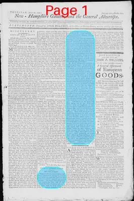 Page thumbnail for The New Hampshire Gazette And General Advertiser