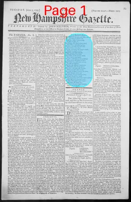 Page thumbnail for The New Hampshire Gazette