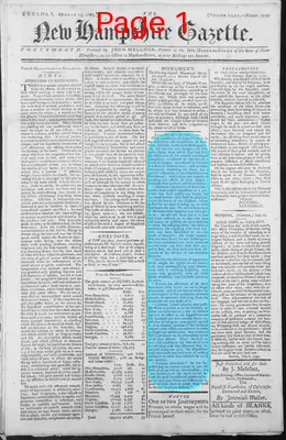 Page thumbnail for The New Hampshire Gazette