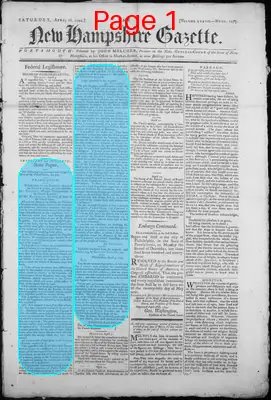 Page thumbnail for The New Hampshire Gazette