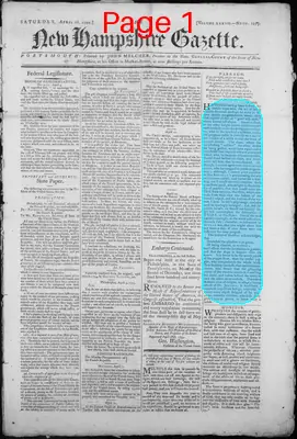 Page thumbnail for The New Hampshire Gazette