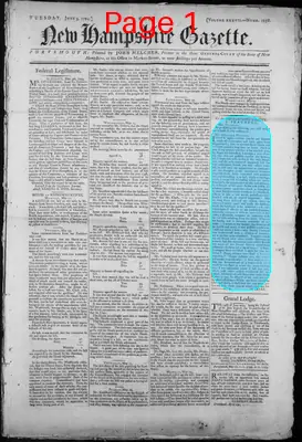 Page thumbnail for The New Hampshire Gazette