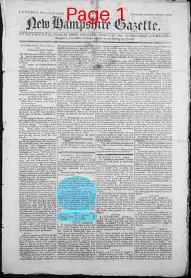 Page thumbnail for The New Hampshire Gazette
