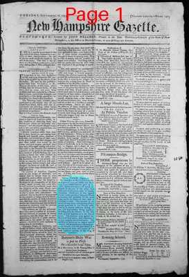 Page thumbnail for The New Hampshire Gazette