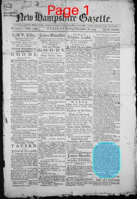 Page thumbnail for The New Hampshire Gazette