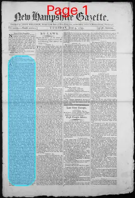 Page thumbnail for The New Hampshire Gazette