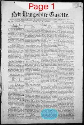 Page thumbnail for The New Hampshire Gazette