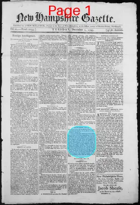 Page thumbnail for The New Hampshire Gazette
