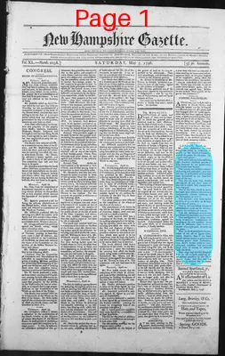 Page thumbnail for The New Hampshire Gazette