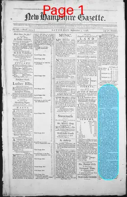Page thumbnail for The New Hampshire Gazette