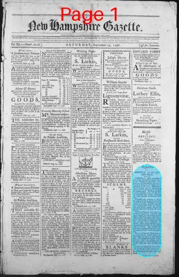Page thumbnail for The New Hampshire Gazette